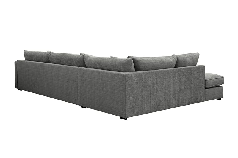 Rossita Lyx 4-sits Vänstervänd L-formad Extra Djup Schäslongsoffa i Chenille - Grå Chenille - Products - Möbler - Soffa - Divansoffa & schäslongsoffa - 4 sits soffa med divan