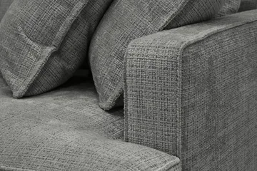 Rossita Lyx 4-sits Vänstervänd L-formad Extra Djup Schäslongsoffa i Chenille - Grå Chenille - Products - Möbler - Soffa - Divansoffa & schäslongsoffa - 4 sits soffa med divan