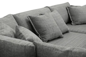 Rossita Lyx 4-sits Vänstervänd L-formad Extra Djup Schäslongsoffa i Chenille - Grå Chenille - Products - Möbler - Soffa - Divansoffa & schäslongsoffa - 4 sits soffa med divan