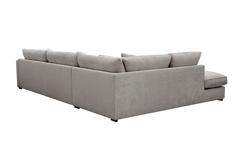 Rossita Lyx 4-sits Vänstervänd L-formad Extra Djup Schäslongsoffa i Chenille - Grå/Brun Chenille - Products - Möbler - Soffa - Divansoffa & schäslongsoffa - 4 sits soffa med divan