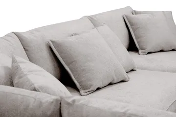 Rossita Lyx 4-sits Vänstervänd L-formad Extra Djup Schäslongsoffa i Chenille - Grå/Brun Chenille - Products - Möbler - Soffa - Divansoffa & schäslongsoffa - 4 sits soffa med divan