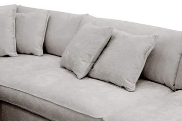 Rossita Lyx 4-sits Vänstervänd L-formad Extra Djup Schäslongsoffa i Chenille - Grå/Brun Chenille - Products - Möbler - Soffa - Divansoffa & schäslongsoffa - 4 sits soffa med divan