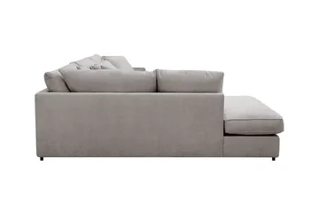 Rossita Lyx 4-sits Vänstervänd L-formad Extra Djup Schäslongsoffa i Chenille - Grå/Brun Chenille - Products - Möbler - Soffa - Divansoffa & schäslongsoffa - 4 sits soffa med divan