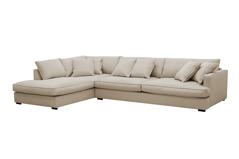 Rossita Lyx 4-sits Vänstervänd L-formad Extra Djup Schäslongsoffa i Manchester - Greige Manchester - Products - Möbler - Soffa - Divansoffa & schäslongsoffa - 4 sits soffa med divan