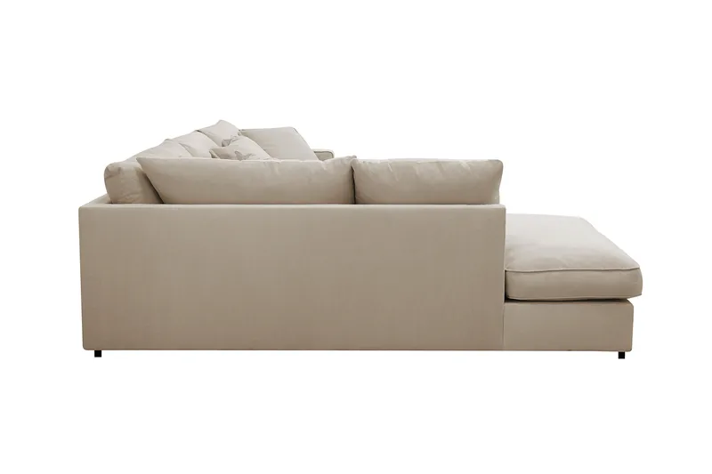 Rossita Lyx 4-sits Vänstervänd L-formad Extra Djup Schäslongsoffa i Manchester - Greige Manchester - Products - Möbler - Soffa - Divansoffa & schäslongsoffa - 4 sits soffa med divan