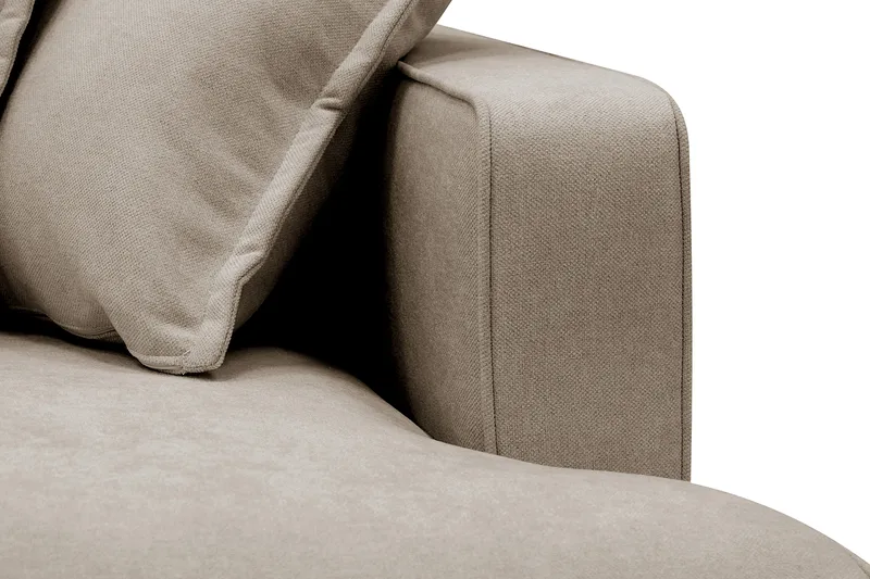 Rossita Lyx 4-sits Vänstervänd L-formad Extra Djup Schäslongsoffa i Tyg - Brun Tyg - Products - Möbler - Soffa - Divansoffa & schäslongsoffa - 4 sits soffa med divan