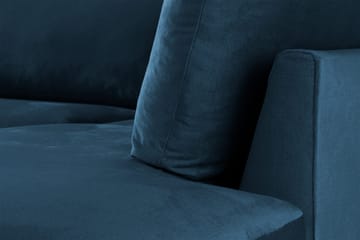 Trend 4-sits Högervänd L-formad Schäslongsoffa i Sammet - Blå - Products - Möbler - Soffa - Divansoffa & schäslongsoffa - 4 sits soffa med divan