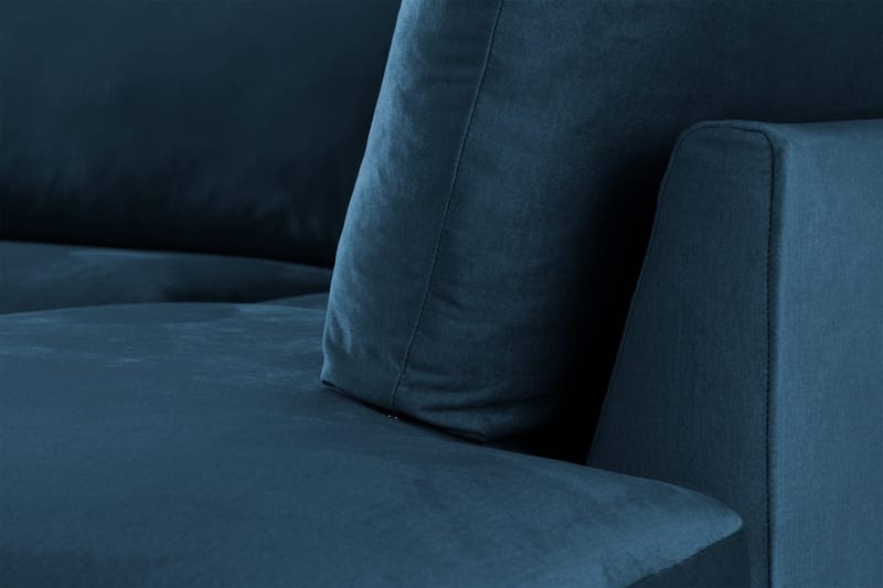Trend 4-sits Högervänd L-formad Schäslongsoffa i Sammet - Blå - Products - Möbler - Soffa - Divansoffa & schäslongsoffa - 4 sits soffa med divan