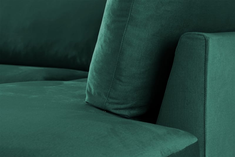 Trend 4-sits Högervänd L-formad Schäslongsoffa i Sammet - Grön - Products - Möbler - Soffa - Divansoffa & schäslongsoffa - 4 sits soffa med divan