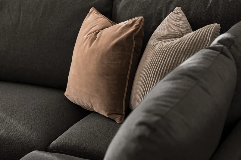 Trend 4-sits Högervänd U-formad Soffa med Divan och Schäslong i Tyg - Svart - Products - Möbler - Soffa - Divansoffa & schäslongsoffa - 4 sits soffa med divan
