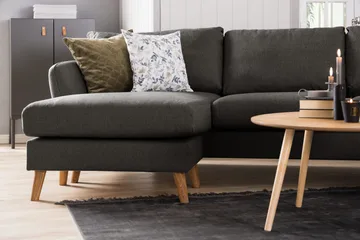 Trend 4-sits Högervänd U-formad Soffa med Divan och Schäslong i Tyg - Svart - Products - Möbler - Soffa - Divansoffa & schäslongsoffa - 4 sits soffa med divan