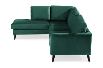 Trend 4-sits Vänstervänd L-formad Schäslongsoffa i Sammet - Grön - Products - Möbler - Soffa - Divansoffa & schäslongsoffa - 4 sits soffa med divan