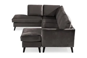 Trend 4-sits Vänstervänd U-formad Soffa med Divan och Schäslong i Sammet - Mörkgrå - Products - Möbler - Soffa - Divansoffa & schäslongsoffa - 4 sits soffa med divan