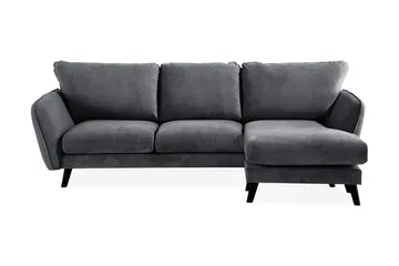 Trend Lyx 3-sits Högervänd L-formad Divansoffa i Tyg
