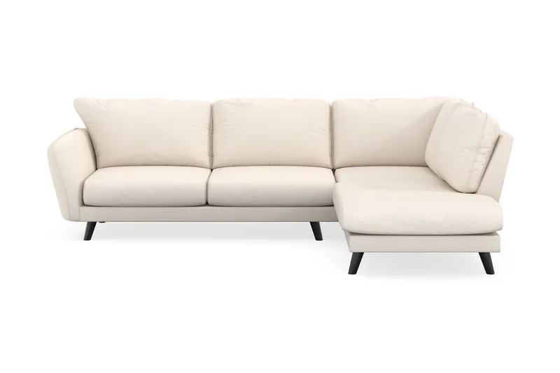 Trend Lyx 4-sits Högervänd L-formad Schäslongsoffa i Manchester, Beige