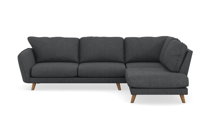 Trend Lyx 4-sits Högervänd L-formad Schäslongsoffa i Manchester, Mörkgrå