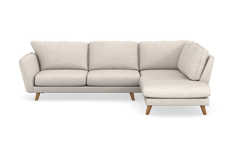 Trend Lyx 4-sits Högervänd L-formad Schäslongsoffa i Tyg, Beige