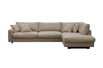Valencia Extra Djup 4-sits Soffa med Schäslong Höger, Brun