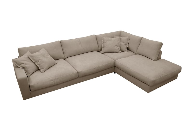 Valencia Extra Djup 4-sits Soffa med Schäslong Höger - Brun - Products - Möbler - Soffa - Divansoffa & schäslongsoffa - 4 sits soffa med divan