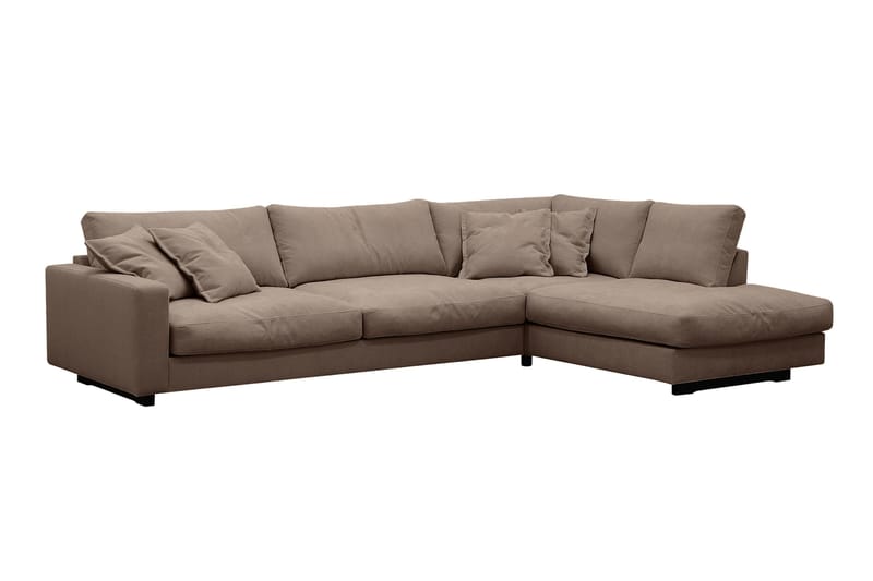 Valencia Extra Djup 4-sits Soffa med Schäslong Höger - Mörkbrun - Products - Möbler - Soffa - Divansoffa & schäslongsoffa - 4 sits soffa med divan