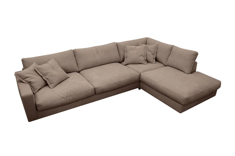 Valencia Extra Djup 4-sits Soffa med Schäslong Höger - Mörkbrun - Products - Möbler - Soffa - Divansoffa & schäslongsoffa - 4 sits soffa med divan
