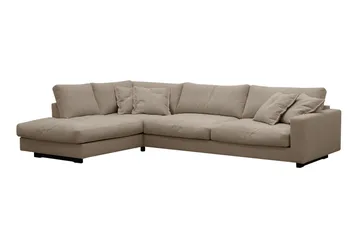 Valencia Extra Djup 4-sits Soffa med Schäslong Vänster - Brun - Products - Möbler - Soffa - Divansoffa & schäslongsoffa - 4 sits soffa med divan