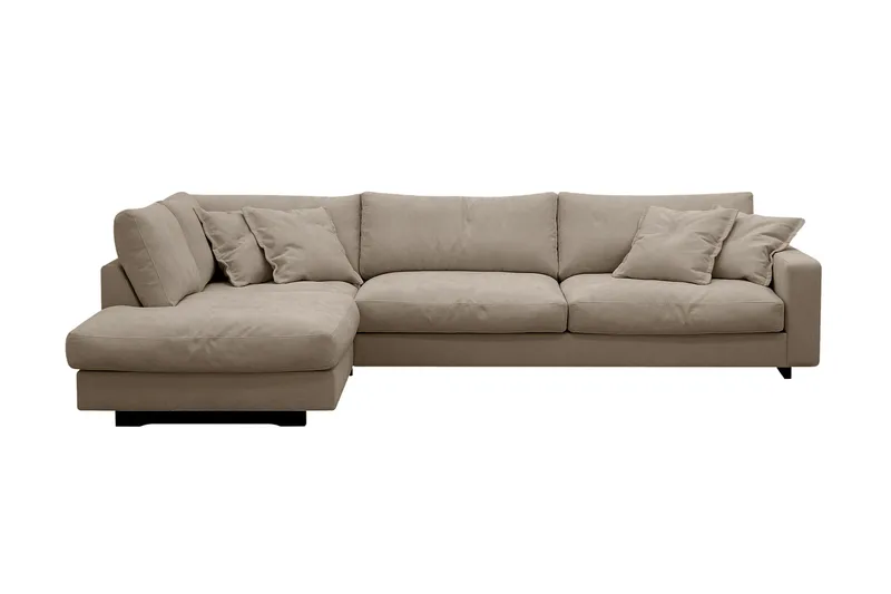 Valencia Extra Djup 4-sits Soffa med Schäslong Vänster, Brun