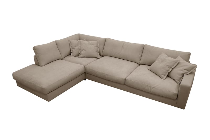 Valencia Extra Djup 4-sits Soffa med Schäslong Vänster - Brun - Products - Möbler - Soffa - Divansoffa & schäslongsoffa - 4 sits soffa med divan