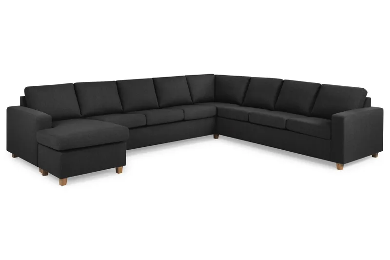 Crazy 7-sits Vändbar U-formad XX-Large Hörnsoffa med divan i Tyg - Mörkgrå / Antracit - Products - Möbler - Soffa - Hörnsoffa - Hörnsoffa med divan