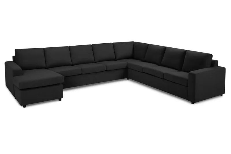 Crazy 7-sits Vändbar U-formad XX-Large Hörnsoffa med divan i Tyg - Mörkgrå / Antracit - Products - Möbler - Soffa - Hörnsoffa