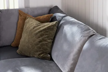 Trend 5-sits Högervänd L-formad Hörnsoffa med Divan i Sammet - Ljusgrå - Products - Möbler - Soffa - Hörnsoffa