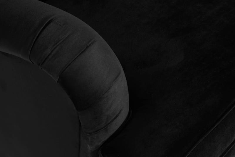 Howard Classic 2-sits Svängd Sammetssoffa - Svart - Products - Möbler - Soffa - Sammetssoffa