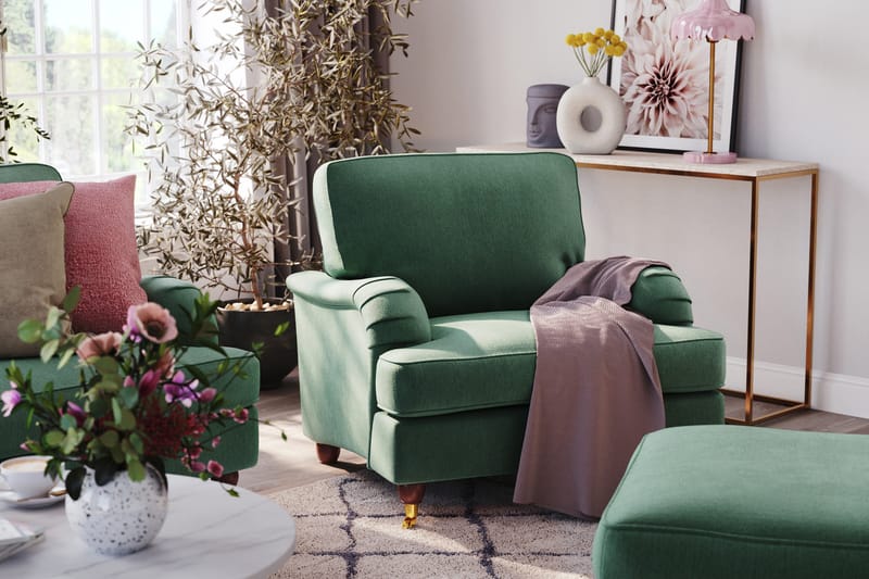Howard Lyx 3-sits Sammetssoffa - Mörkgrön - Products - Möbler - Soffa - 3 sits soffa