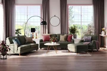 Howard Lyx 4-sits Manchestersoffa - Mörkgrön - Products - Möbler - Soffa - Howardsoffa