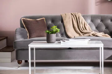 Howard Riviera 2-sits Sammetssoffa - Ljusgrå - Products - Möbler - Soffa - Sammetssoffa