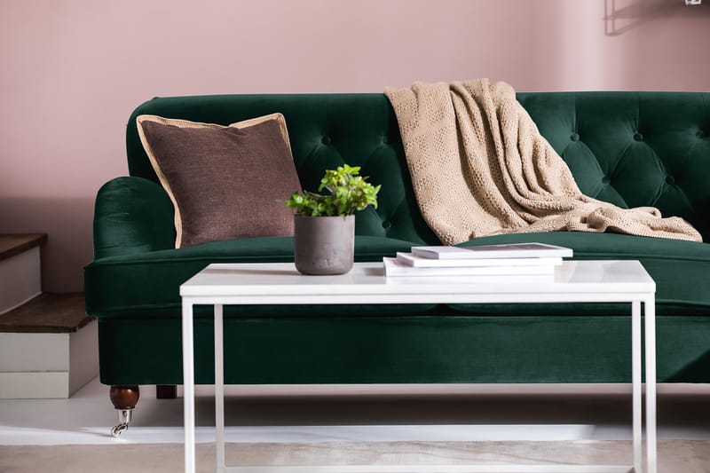 Howard Riviera 3-sits Sammetssoffa - Grön - Products - Möbler - Soffa - 3 sits soffa