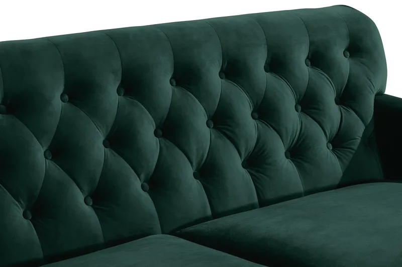 Howard Riviera 3-sits Sammetssoffa - Grön - Products - Möbler - Soffa - 3 sits soffa