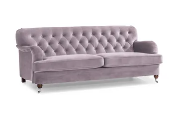 Howard Riviera 3-sits Sammetssoffa - Lila - Products - Möbler - Soffa - 3 sits soffa
