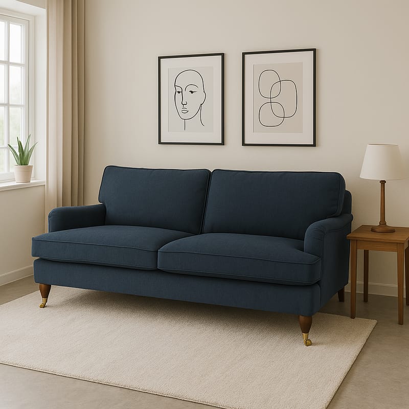 Howard Watford Deluxe 3-sits soffa - Blå, Mörkblå