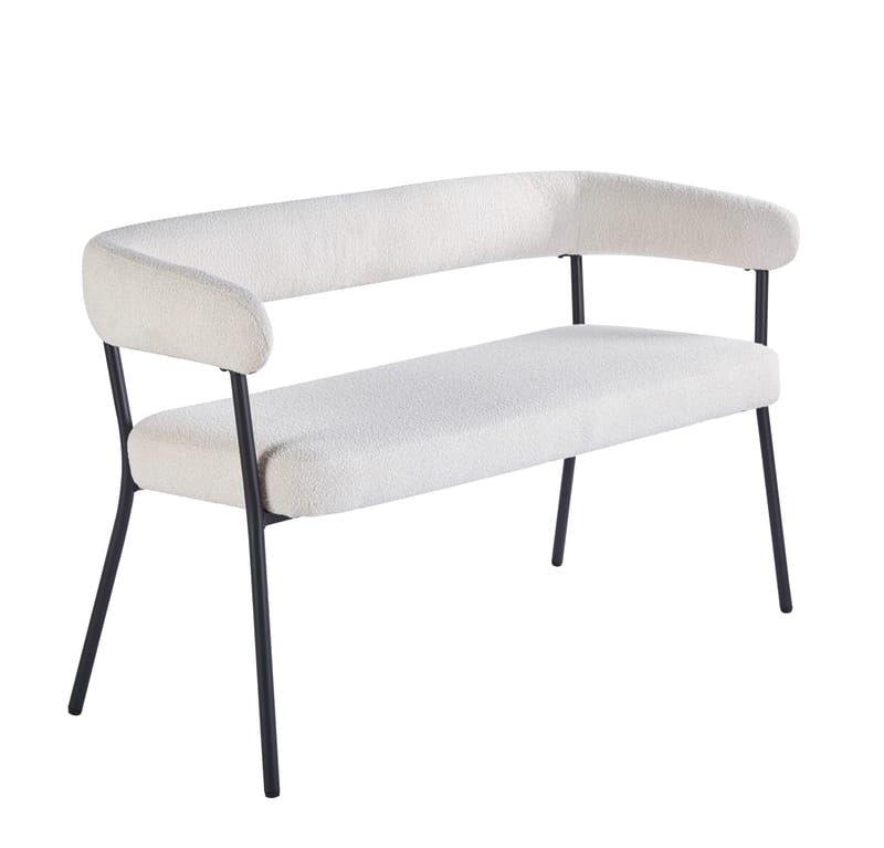 Kökssoffa Wilma i Bouclè - Beige - Products - Möbler - Soffa - Kökssoffa & pinnsoffa
