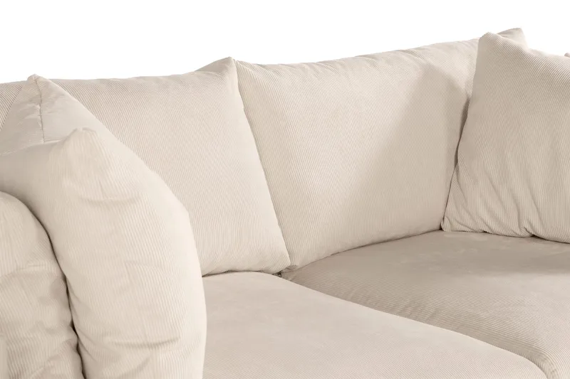Menard 3-sits Djup Manchestersoffa - Beige - Products - Möbler - Soffa - 3 sits soffa