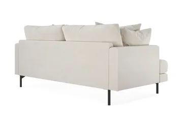 Menard 3-sits Djup Sammetssoffa 205 cm bred - Krämvit - Products - Möbler - Soffa - 3 sits soffa