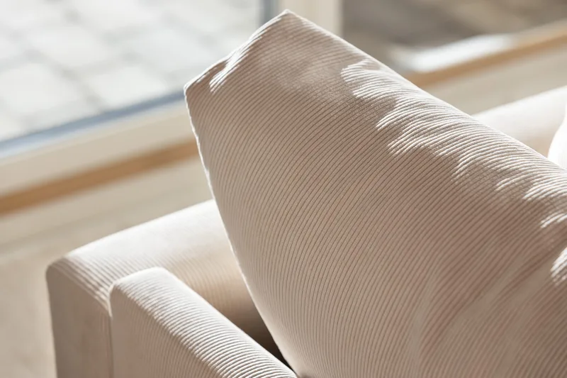 Menard 4-sits Djup Manchestersoffa - Beige - Products - Möbler - Soffa - 4 sits soffa