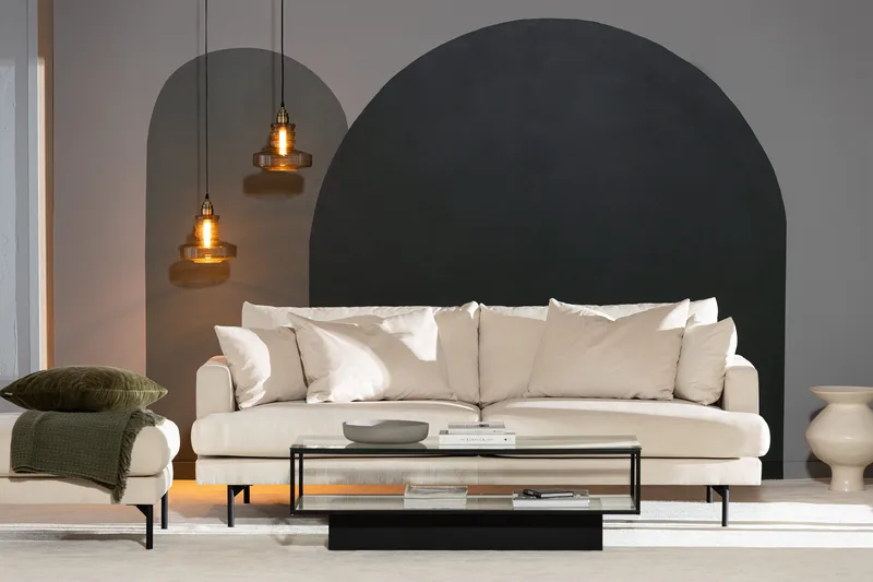 Menard 4-sits Djup Manchestersoffa - Beige - Products - Möbler - Soffa - 4 sits soffa