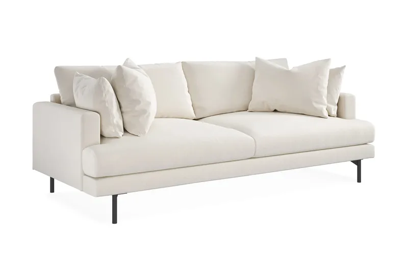 Menard 4-sits Djup Sammetssoffa - Krämvit - Products - Möbler - Soffa - Sammetssoffa