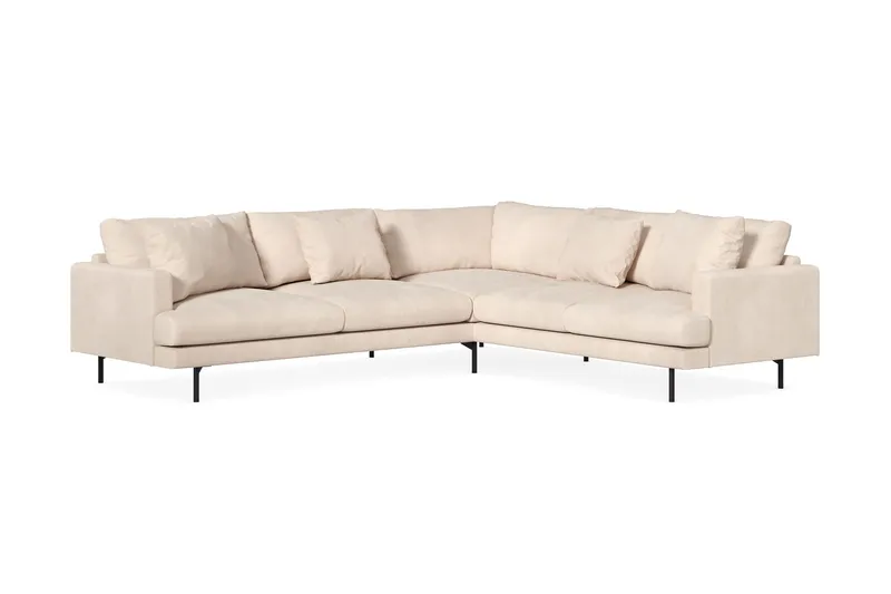 Menard 6-sits Högervänd L-formad Hörnsoffa i Manchester, Beige