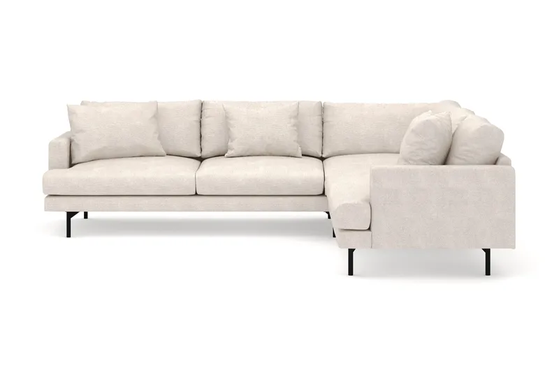 Menard 6-sits Högervänd L-formad Hörnsoffa i Tyg, Beige