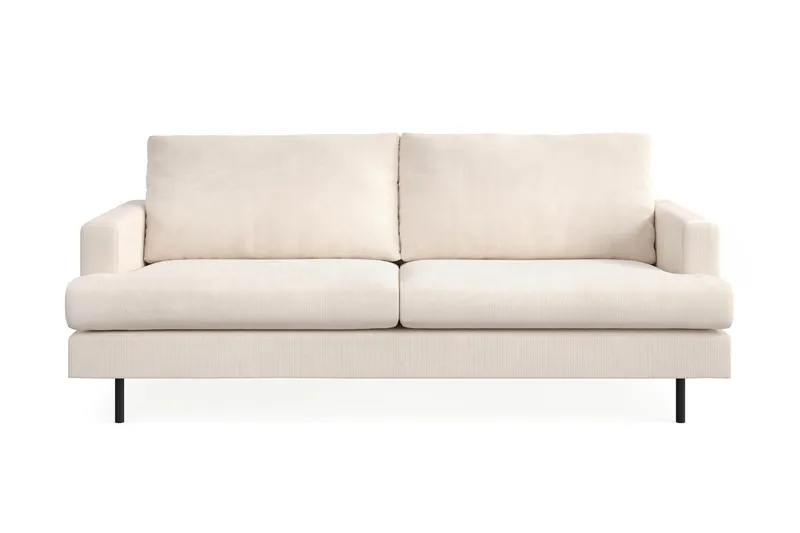 Menard Compact 3-sits Manchestersoffa, Beige