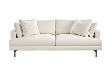 Menard Soffgrupp 4-sits + 4-sits Djup Sammetssoffa 225 cm bred - Krämvit - Products - Möbler - Soffa - Soffgrupp