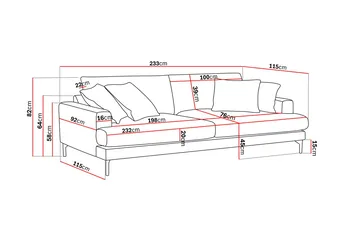 Menard Premium 4-sits Djup Soffa i Chenille - Grå - Products - Möbler - Soffa - 4 sits soffa